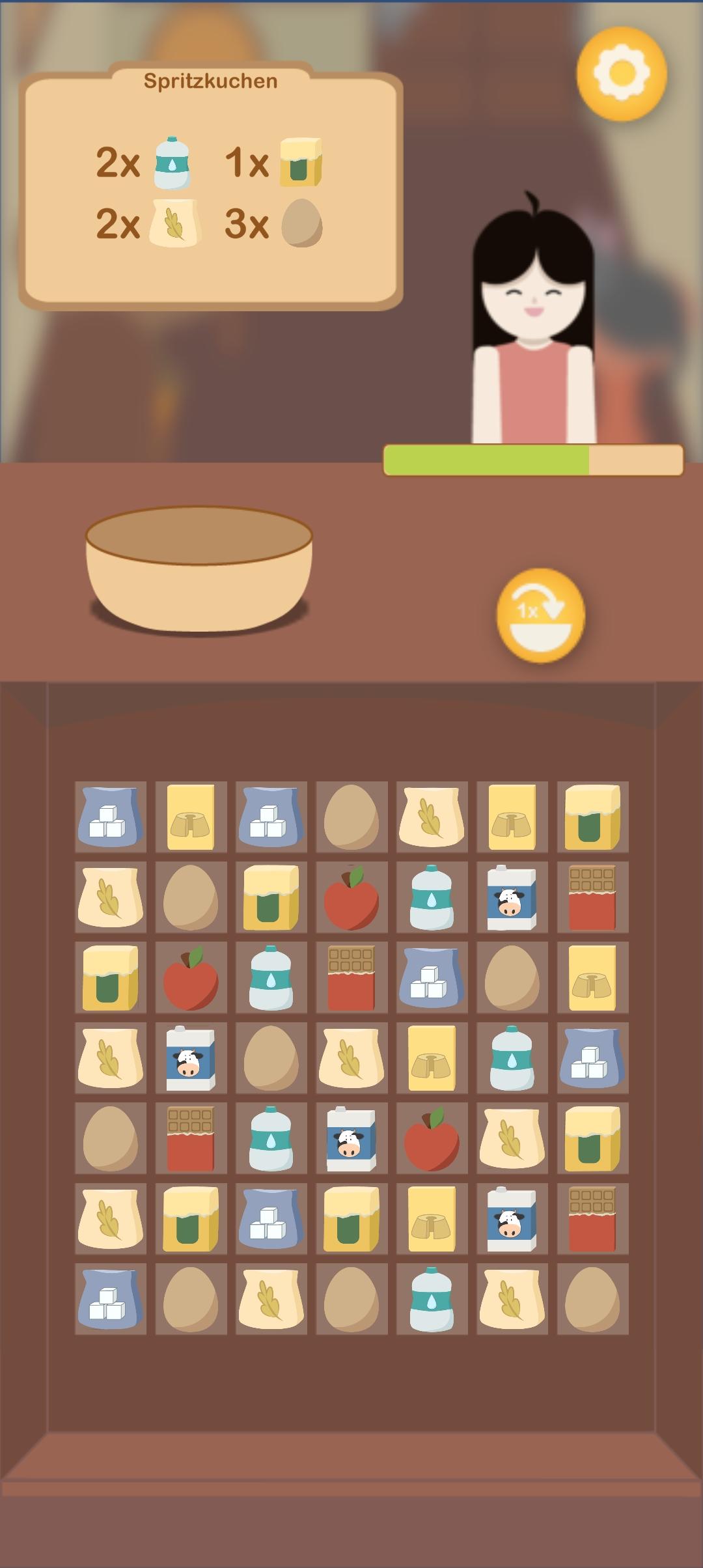 Screenshot der App 'Bakery Match'