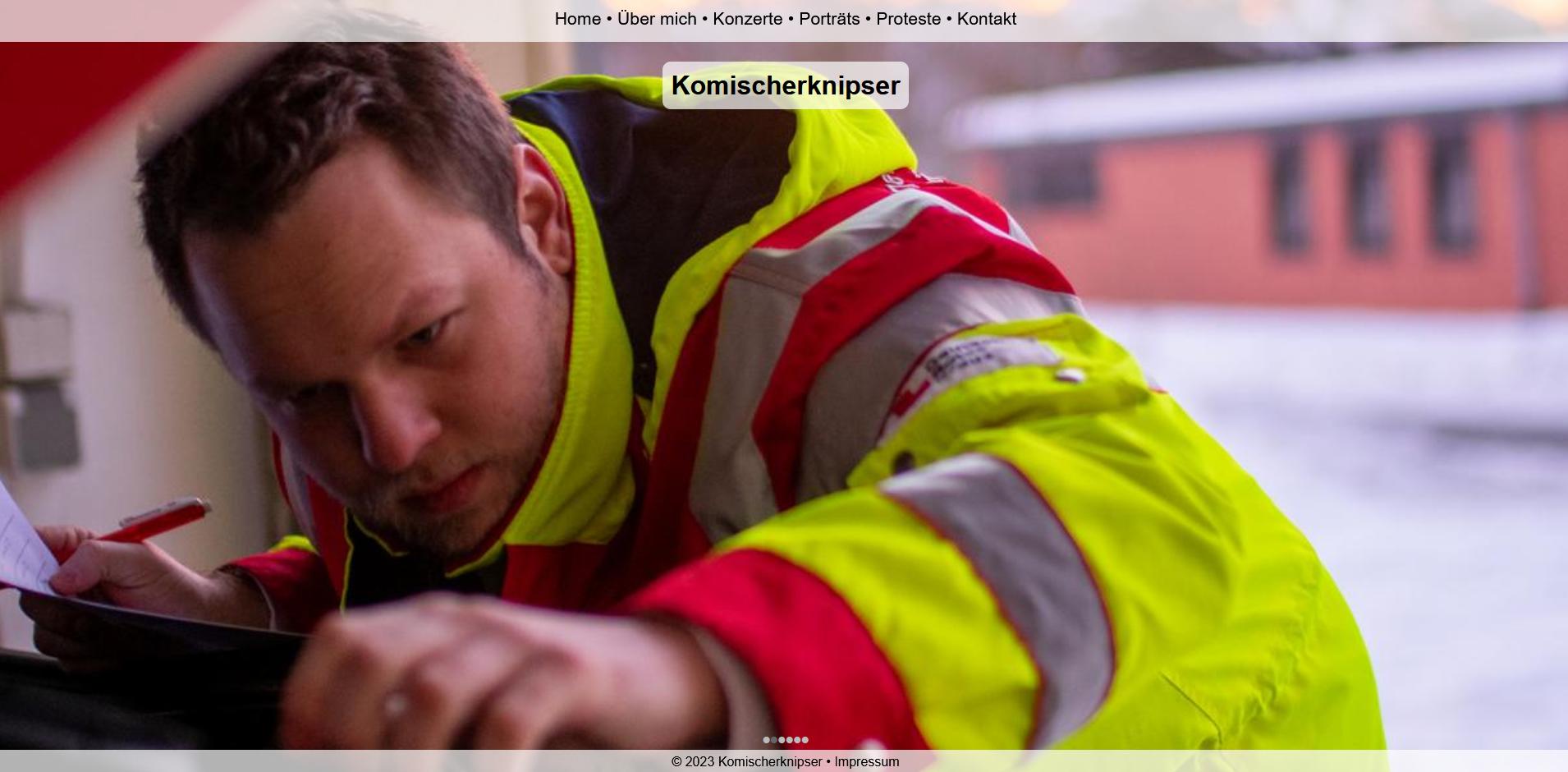 Screenshot der Webseite 'komischerknipser.de'